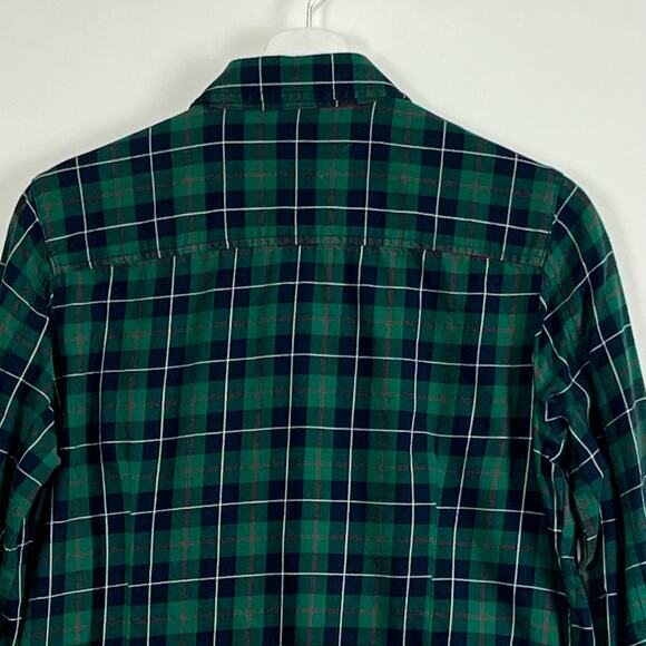 Women's Tommy Hilfiger Green, Navy and, Red Plaid Long Sleeve Button Down Top - Picture 13 of 16